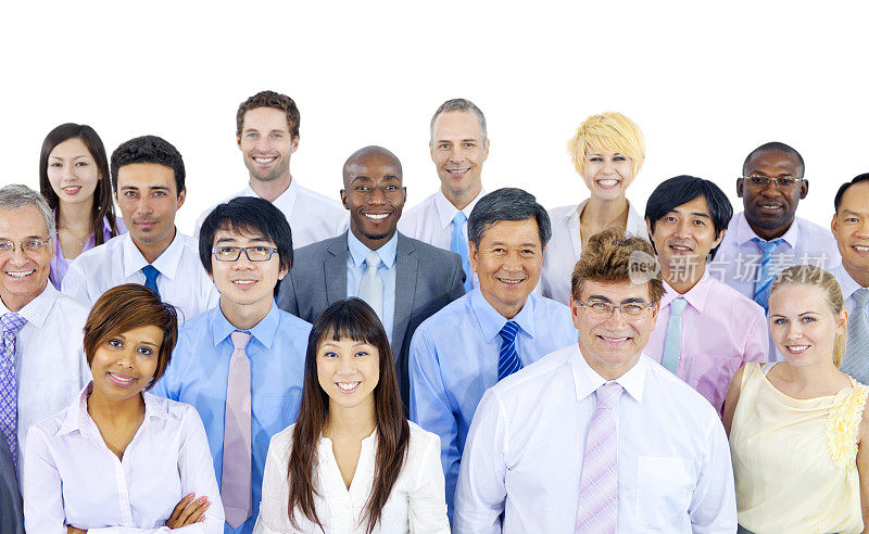 Multinational business team portrait重复图片